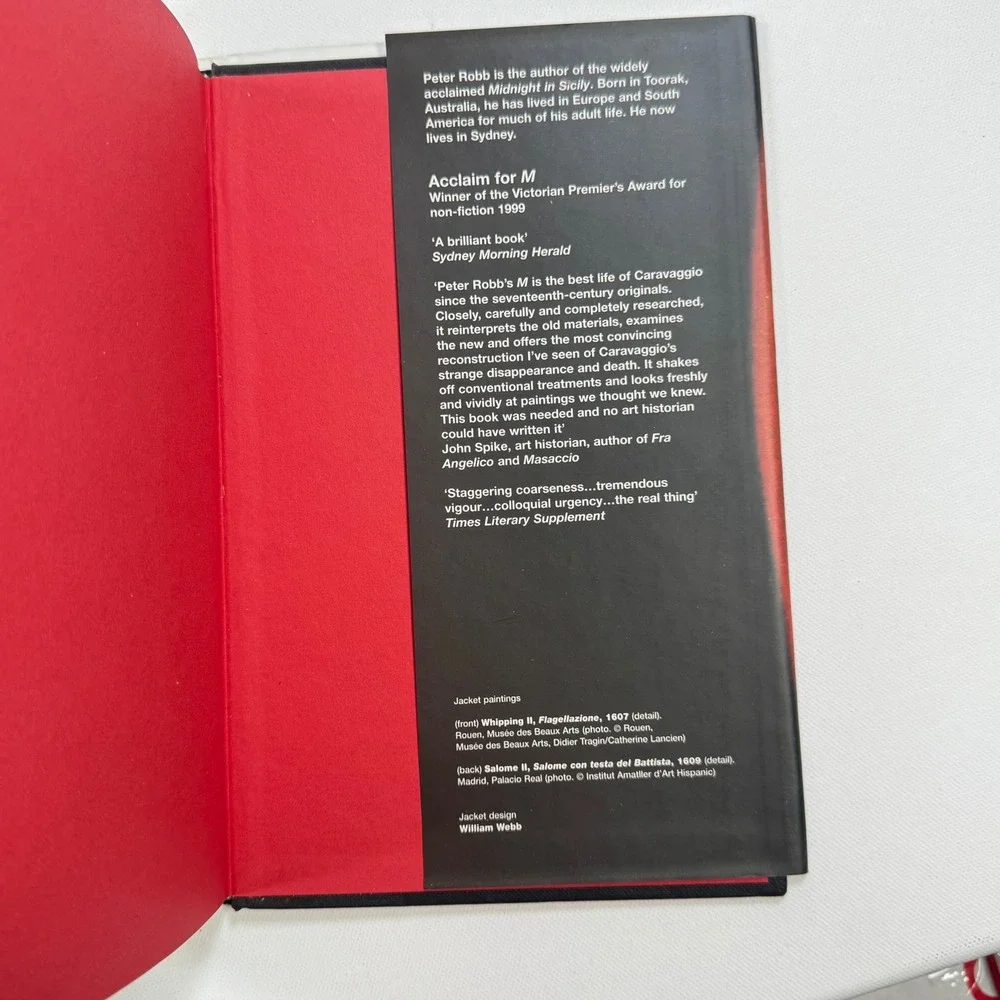 M Peter Robb Caravaggio Biography Hardcover 1st UK Edition 2000 Bloomsbury Art